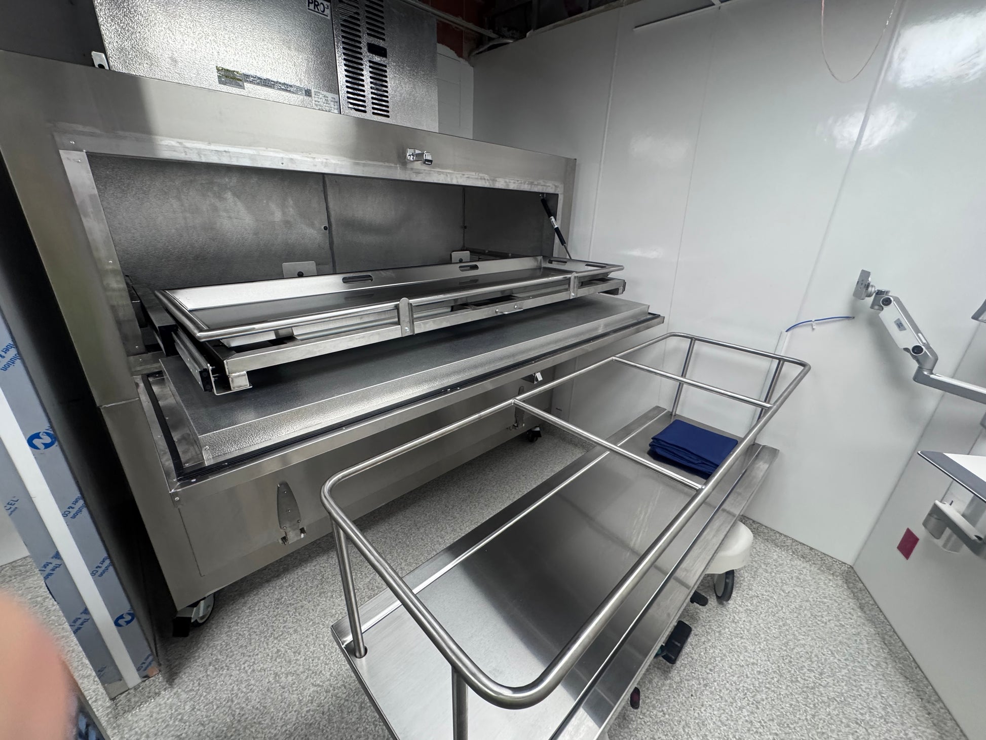 Model 1070-2MBS 2-body bariatric vault morgue cooler by American Mortuary Coolers
