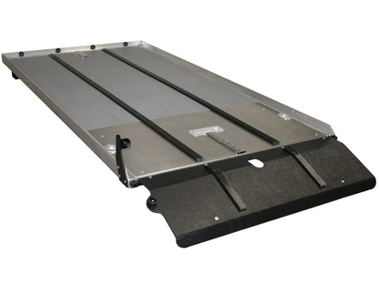 AME-SS150 single-deck mortuary transport system installed in full-size cargo van — American Mortuary Equipment first call deck for funeral homes and cremation facilities