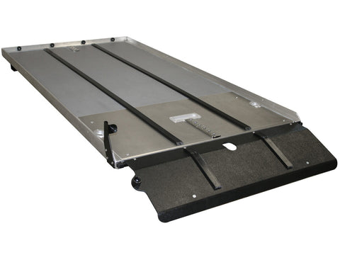 AME-SS150 single-deck mortuary transport system installed in full-size cargo van — first call deck for funeral homes
