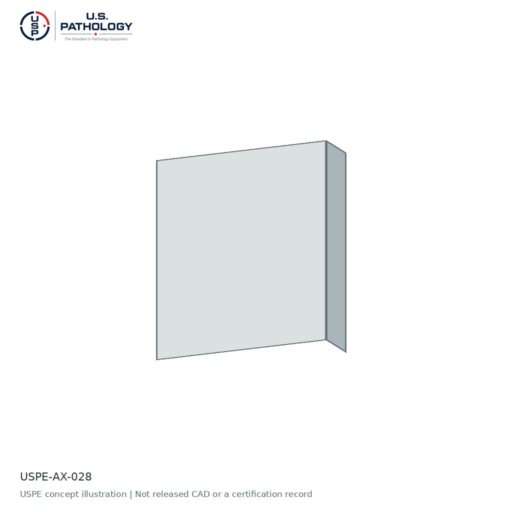 USPE Rear-Enclosure End Panel | USPE-AX-028 | USPE configuration concept; size, material and engineering subject to quote
