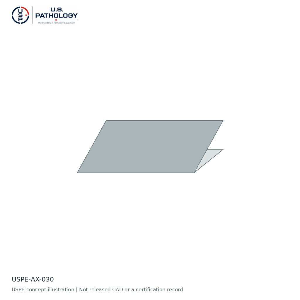 USPE Sloping Cabinet-Top Accessory | USPE-AX-030 | USPE configuration concept; size, material and engineering subject to quote
