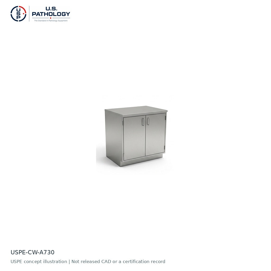 USPE Acid Storage Cabinet, Double Doors | USPE-CW-A730 | USPE configuration concept; size, material and engineering subject to quote