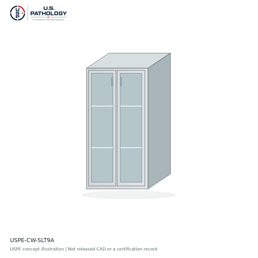 Prep Room Tall Sliding-Door Cabinet, Acrylic