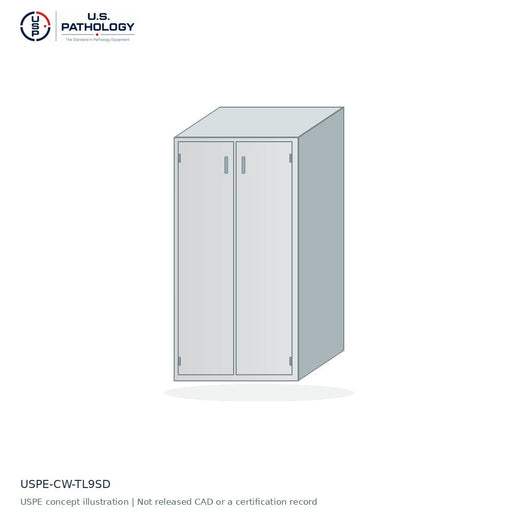 Solid Prep Room Tall Storage Cabinet, Paired double doors