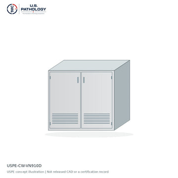 Prep Room Vented Equipment Cabinet, Paired double doors