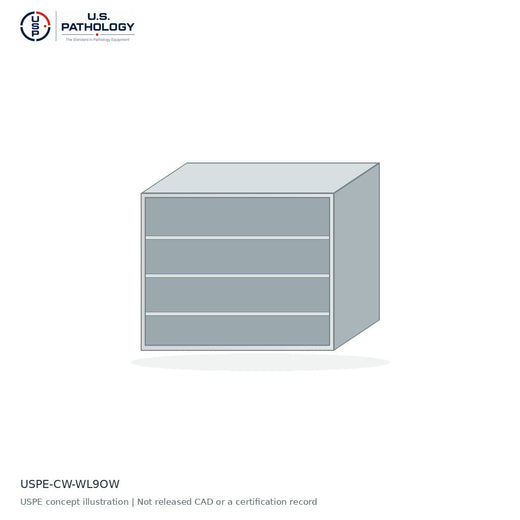 USPE Open Wall Cabinet, Wide Width Series