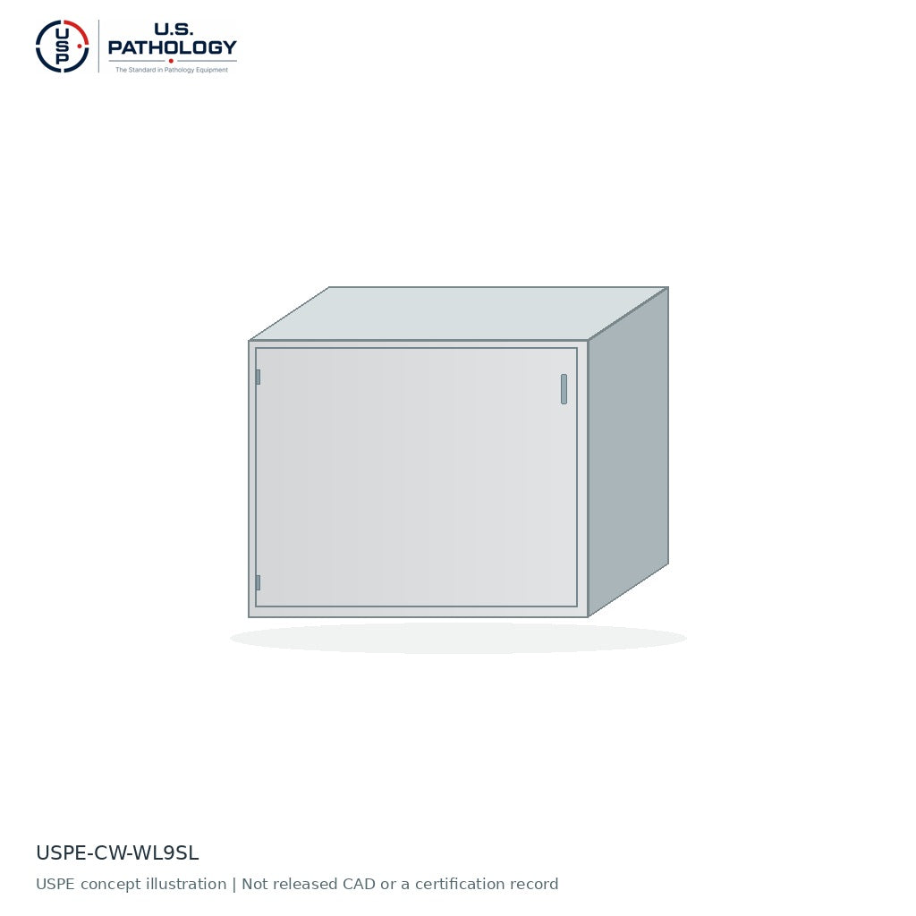 USPE Solid Wall Cabinet, Left | USPE-CW-WL9SL | USPE configuration concept; size, material and engineering subject to quote