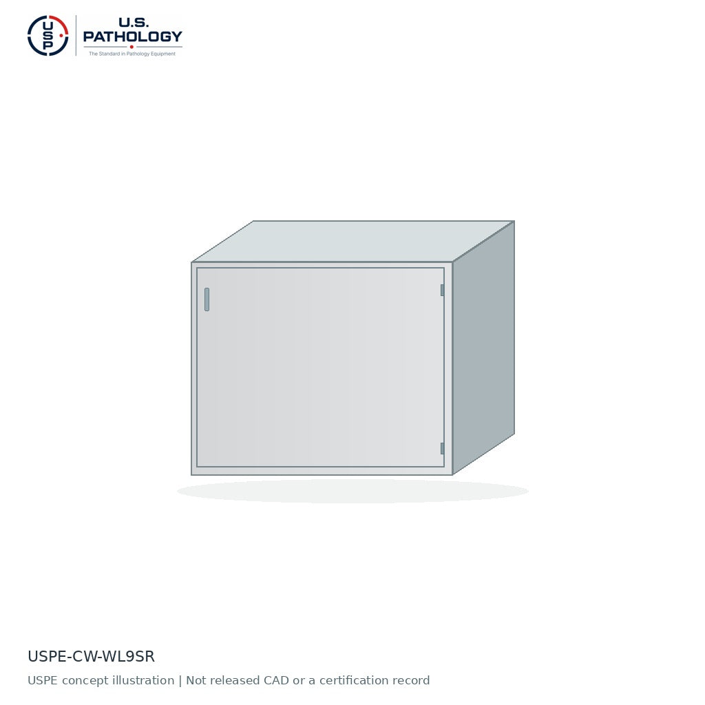 USPE Solid Wall Cabinet, Right | USPE-CW-WL9SR | USPE configuration concept; size, material and engineering subject to quote