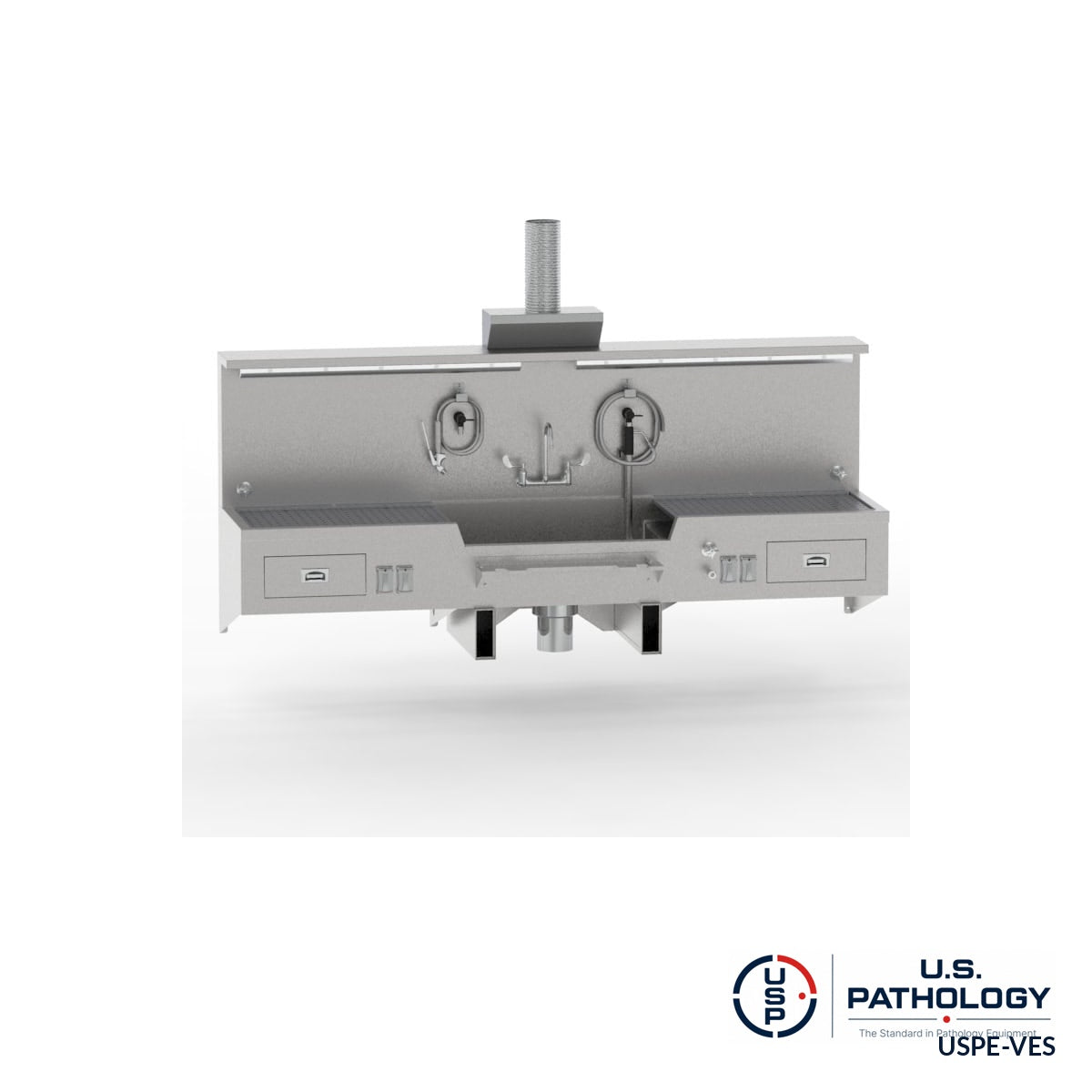 USPE Ventilated Wall-Mount Embalming Station, USPE model-branded secondary view