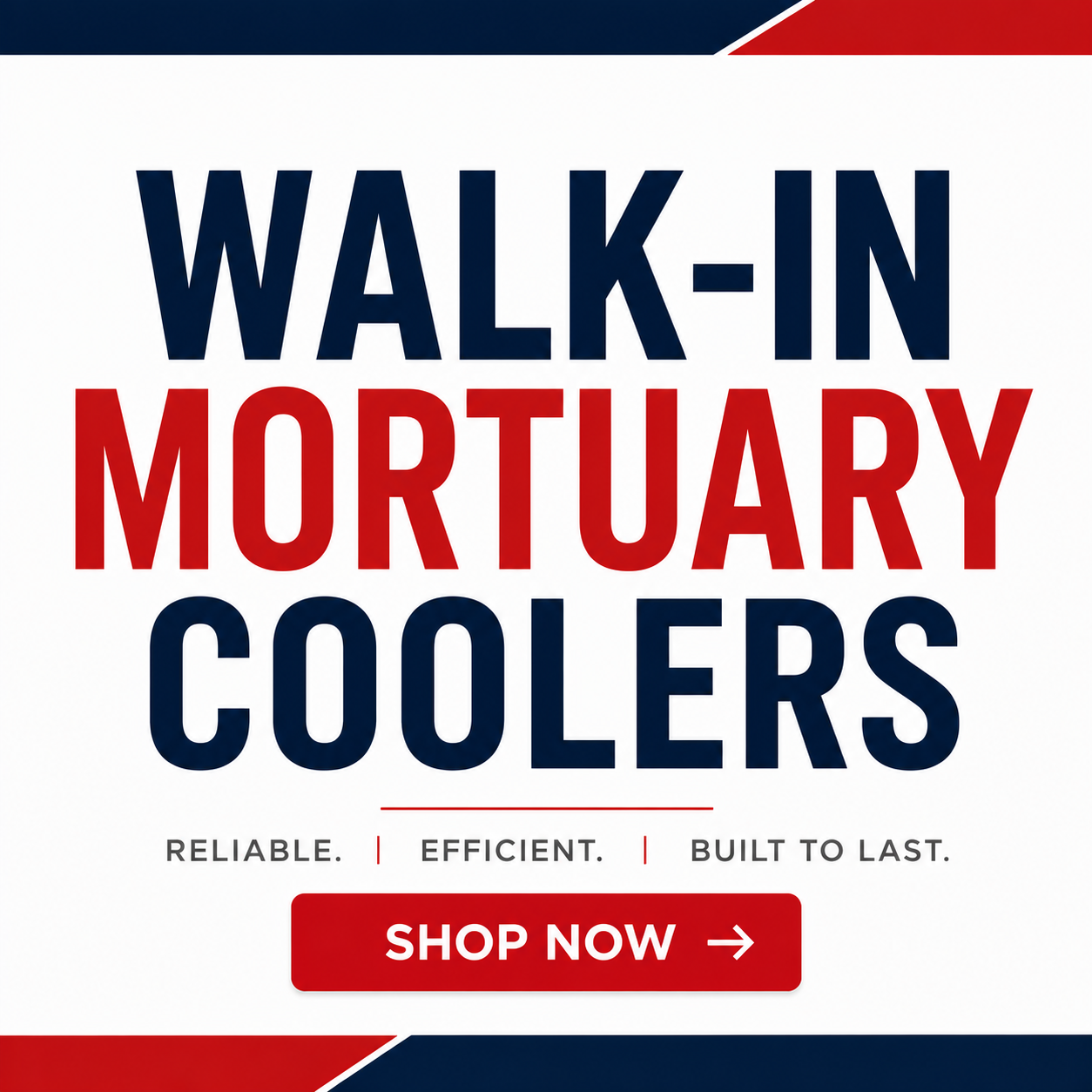 Shop walk-in mortuary coolers — American Mortuary Coolers walk-in cadaver refrigeration, factory-direct and American-made