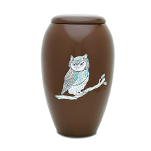 Owl Mother of Pearl Urn — ISU-RJ-0176