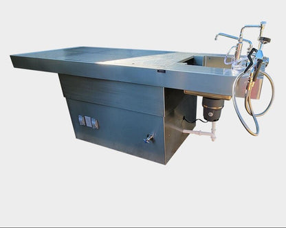 Adjustable Height Pedestal Autopsy Table – 1035 - 8PAT - American Mortuary Coolers & Equipments