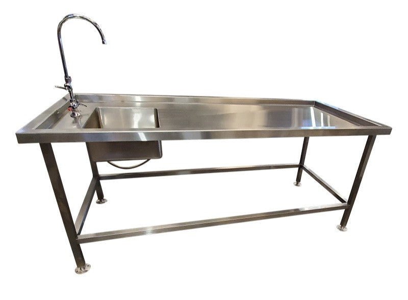 Adjustable Height Pedestal Autopsy Table – 1035 - 8PAT - American Mortuary Coolers & Equipments