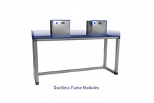 AMC Aluminum Frame Ductless Fume Hood Module for chemical filtration made in Johnson City TN available in 24 48 and 72 inch sizes.