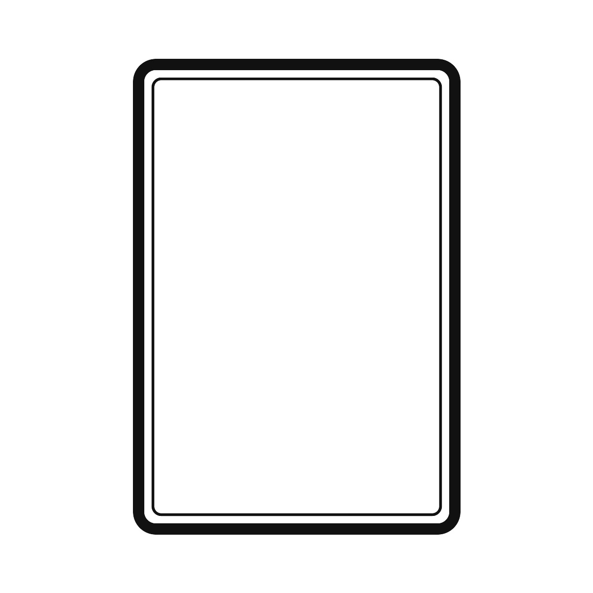 Black-outline replacement door gasket illustration; not dimensioned or a model-specific gasket profile