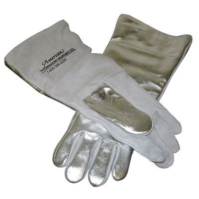 18" Aluminized Heat-Reflective Crematory Gloves