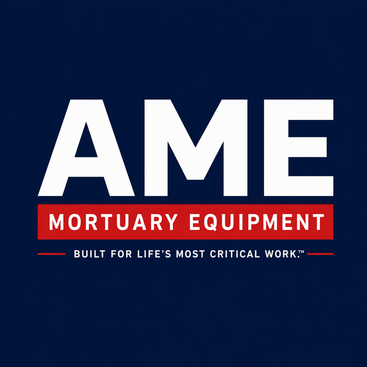 American Mortuary Equipment logo | Manufacturer of mortuary equipment, pathology equipment, anatomy systems, autopsy tables and cadaver handling solutions