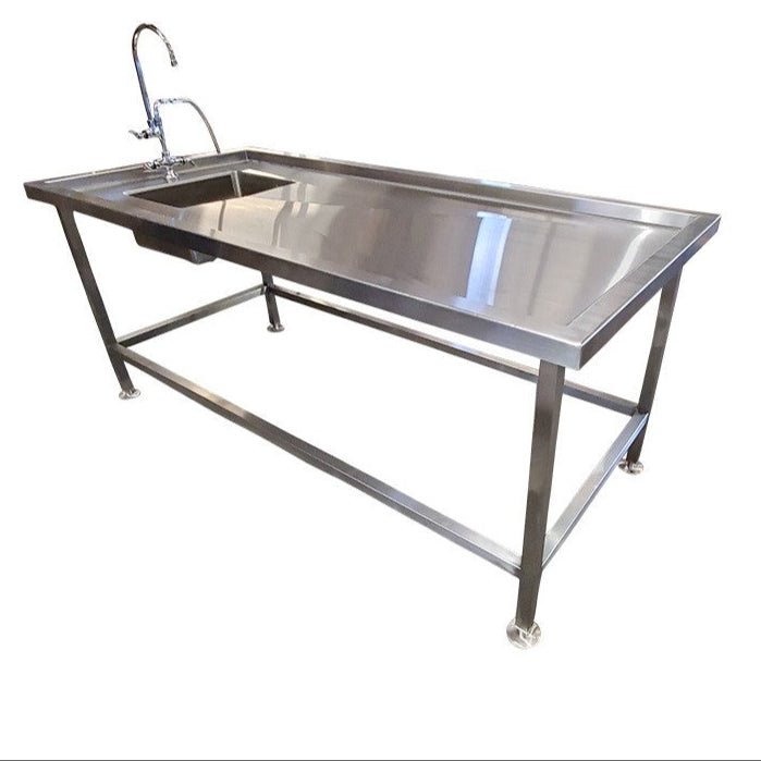 104 by 32 inch 304 stainless autopsy dissection table top