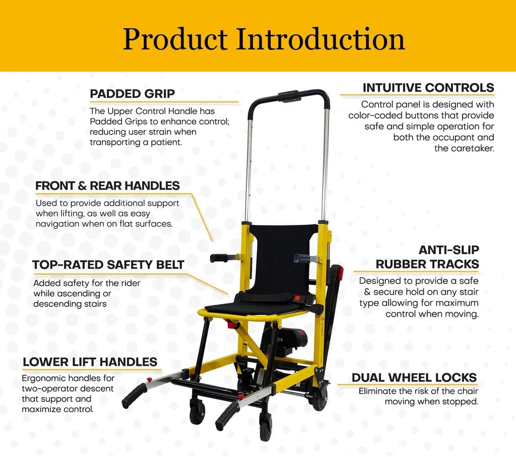 Battery Powered EZ Stair Chair for Easy Patient Transport - MedicalStretchers.com - American Mortuary Coolers & Equipments