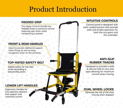 Battery Powered EZ Stair Chair for Easy Patient Transport - MedicalStretchers.com - American Mortuary Coolers & Equipments