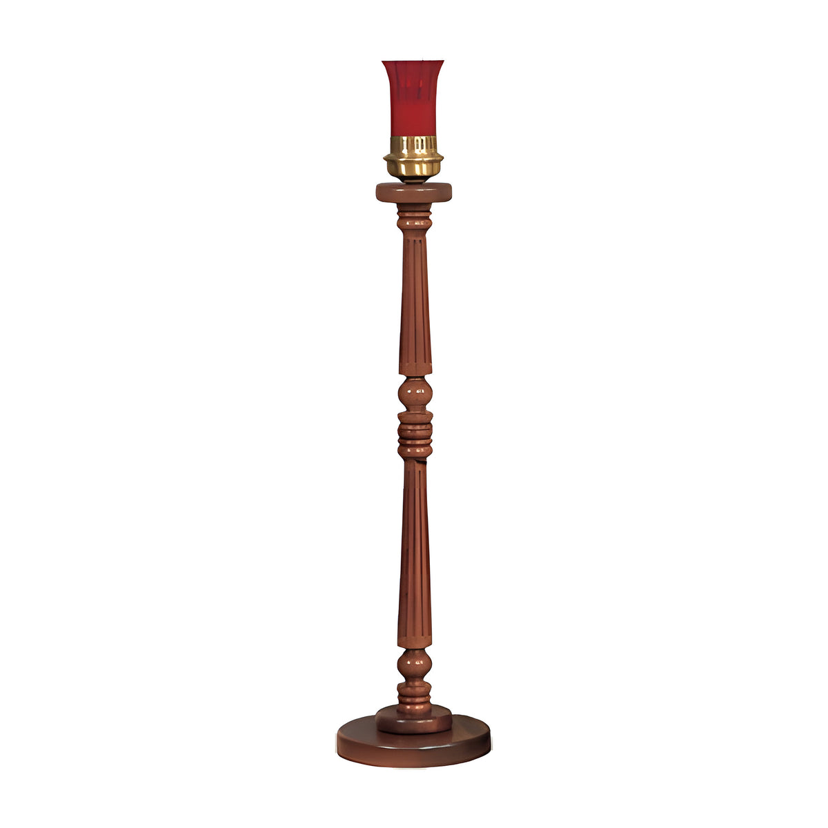 Beacon Candlestick in solid cherry by American Mortuary Equipment