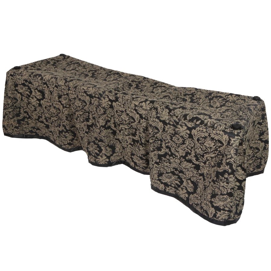 Black Gold Paisley Church Truck Drape
