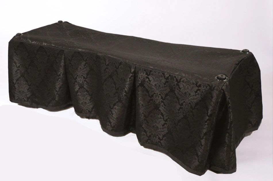Black Damask Church Truck Drape