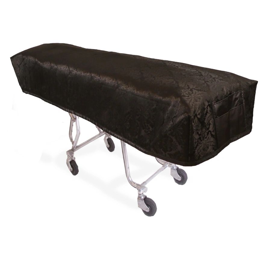 Black Damask Cot Cover