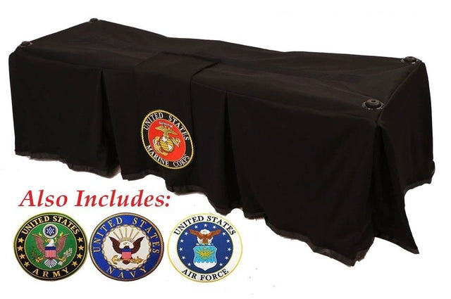 Black Military Emblem Church Truck Drape