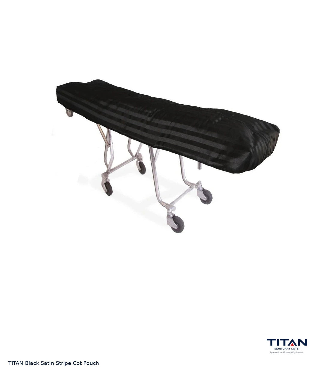TITAN Black Satin Stripe Cot Pouch