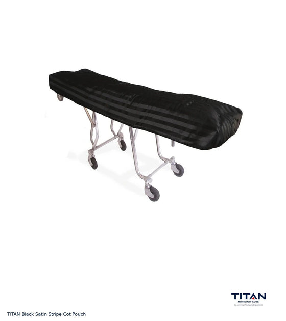 TITAN Black Satin Stripe Cot Pouch