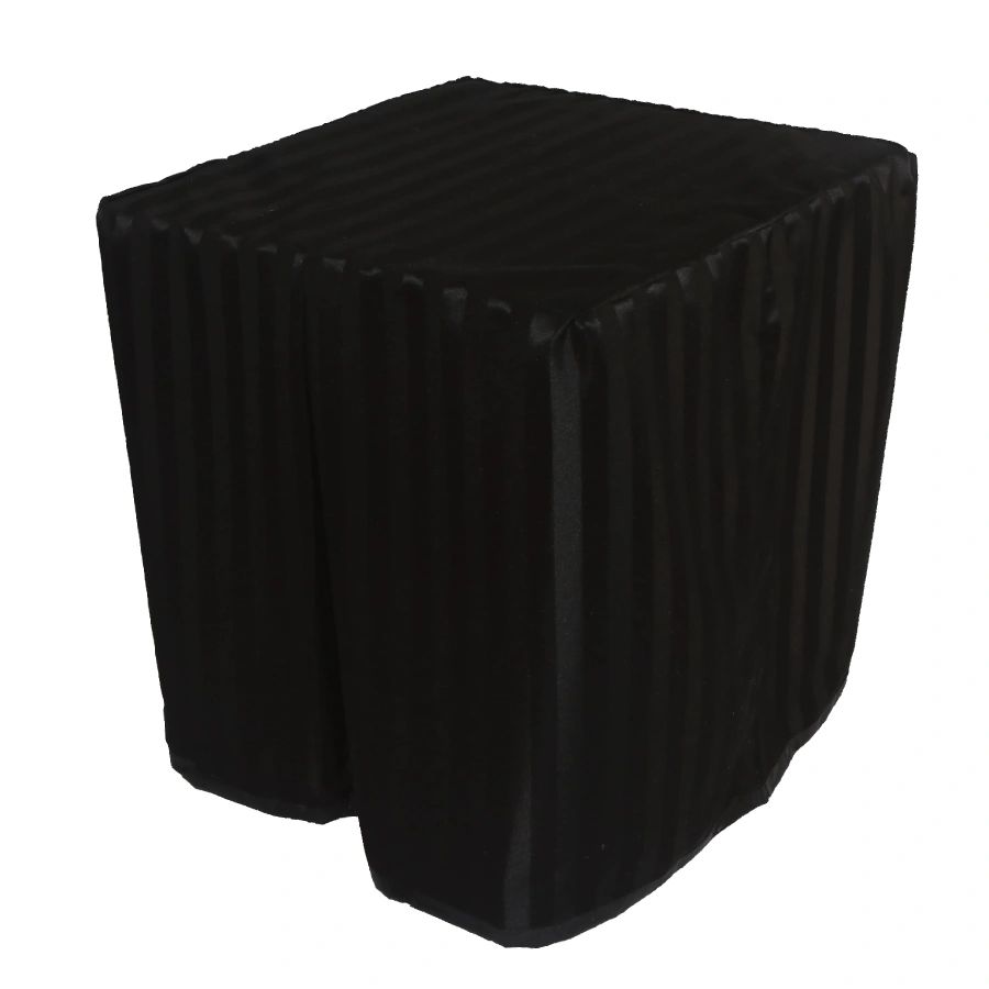 Black Satin Stripe Presentation Table