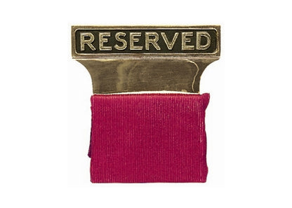 Brass-Tone Reserved Seat Signs - Reserved