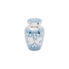 Blue Loving Doves Brass Keepsake Urn — ISU-RJ-0070