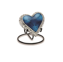 Grecian Blue Brass Heart Keepsake — ISU-RJ-0072