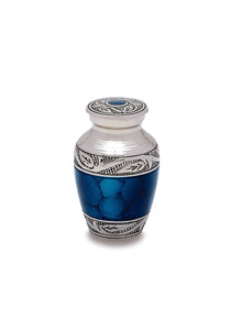 Grecian Blue Brass Keepsake Urn — ISU-RJ-0073
