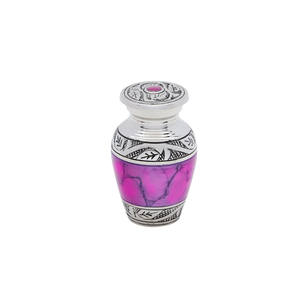 Grecian Pink Brass Keepsake Urn — ISU-RJ-0076