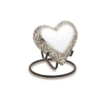 Grecian White Brass Heart Keepsake — ISU-RJ-0078