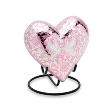 Pink Loving Doves Brass Heart Keepsake — ISU-RJ-0081