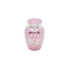 Pink Loving Doves Brass Keepsake Urn — ISU-RJ-0082