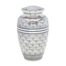 Silver Fleur De Lis Brass Urn — ISU-RJ-0086