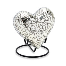 Silver Fleur De Lis Brass Heart Keepsake — ISU-RJ-0087