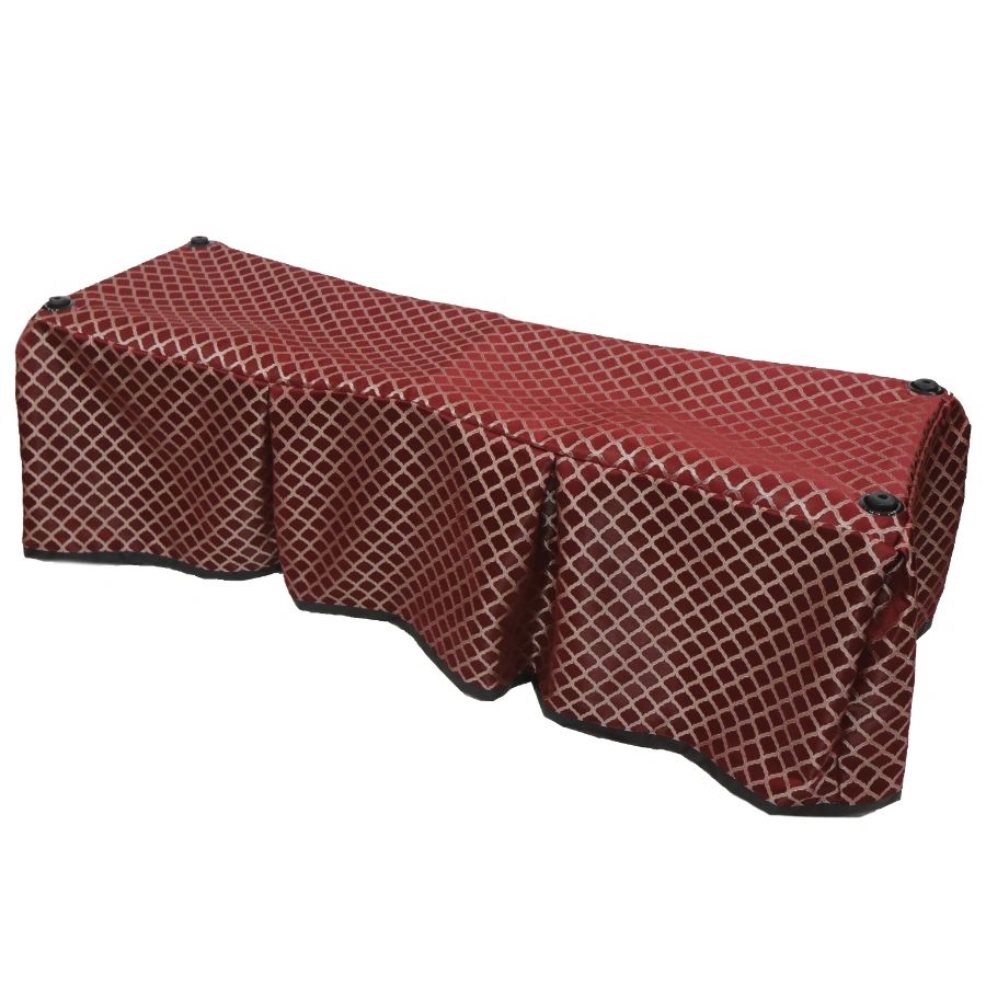 Brick Red Lattice Church Truck Drape