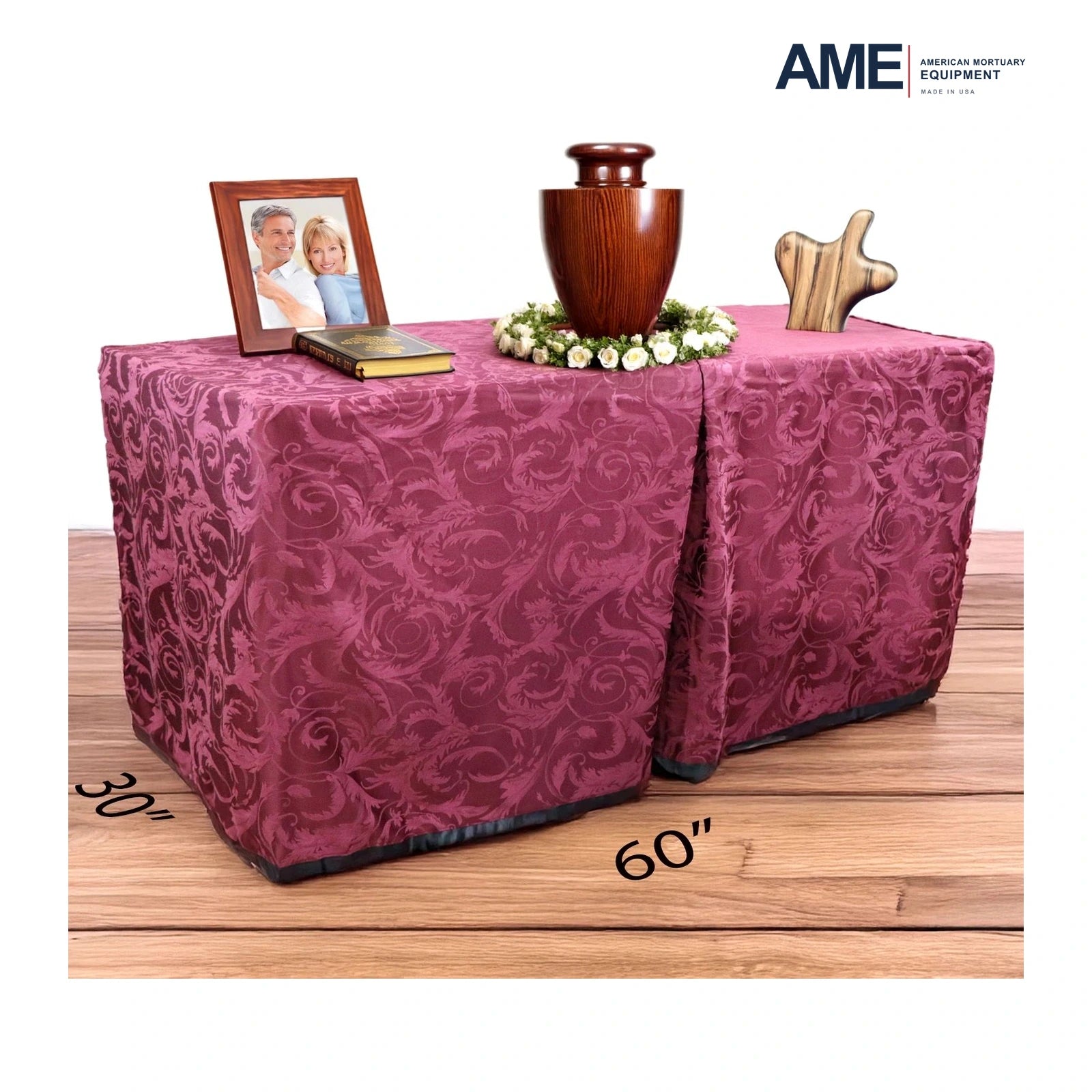 Bristol Burgundy Portable Presentation Table – Plus – Bristol Burgundy VT Plus Setup