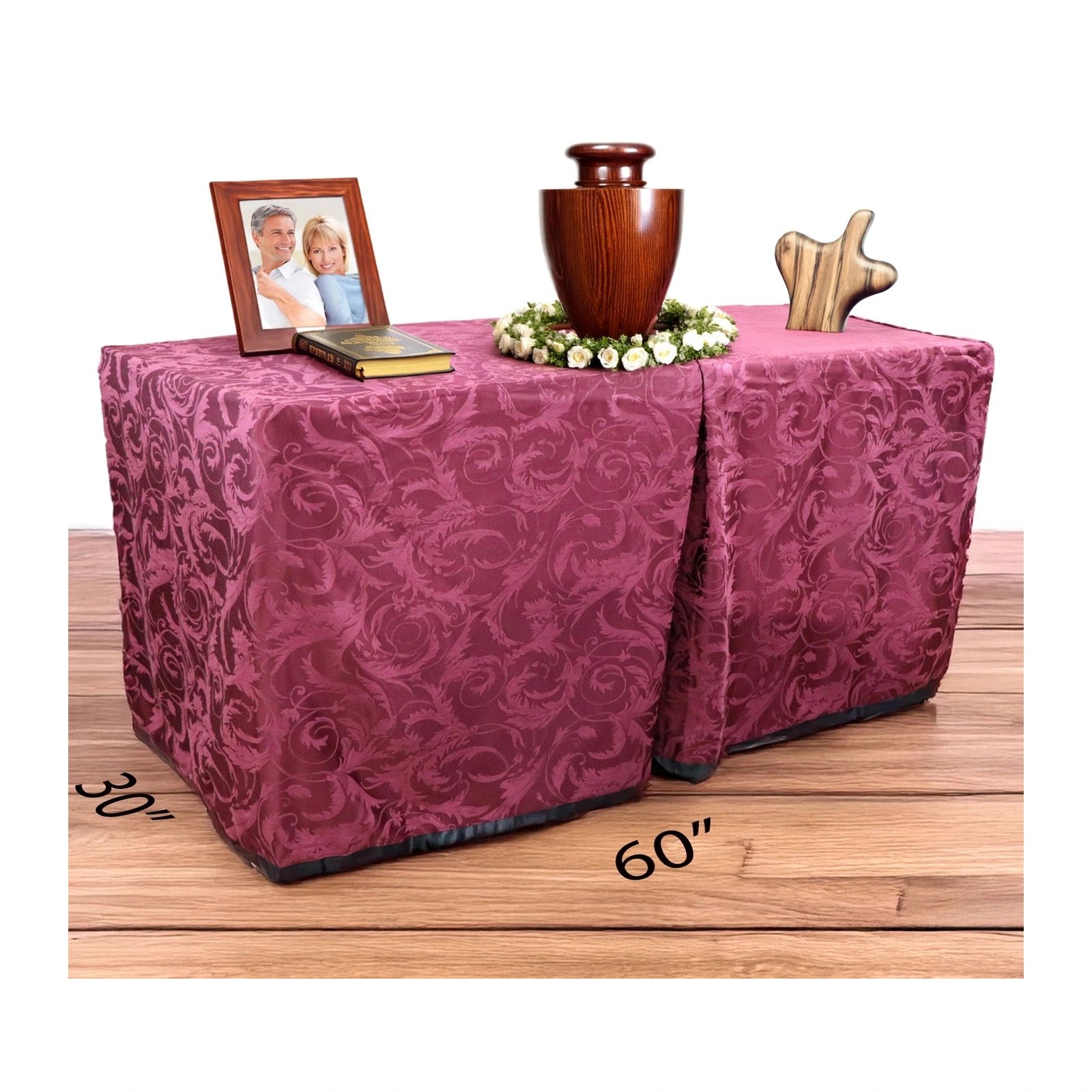 Bristol Burgundy Portable Presentation Table – Plus – Bristol Burgundy VT Plus Setup