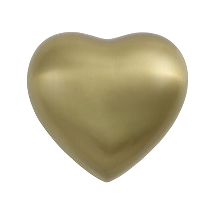 Bronze Banded Brass Heart Keepsake Urn