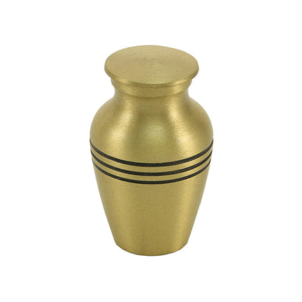 Bronze Banded Brass Mini Keepsake Urn