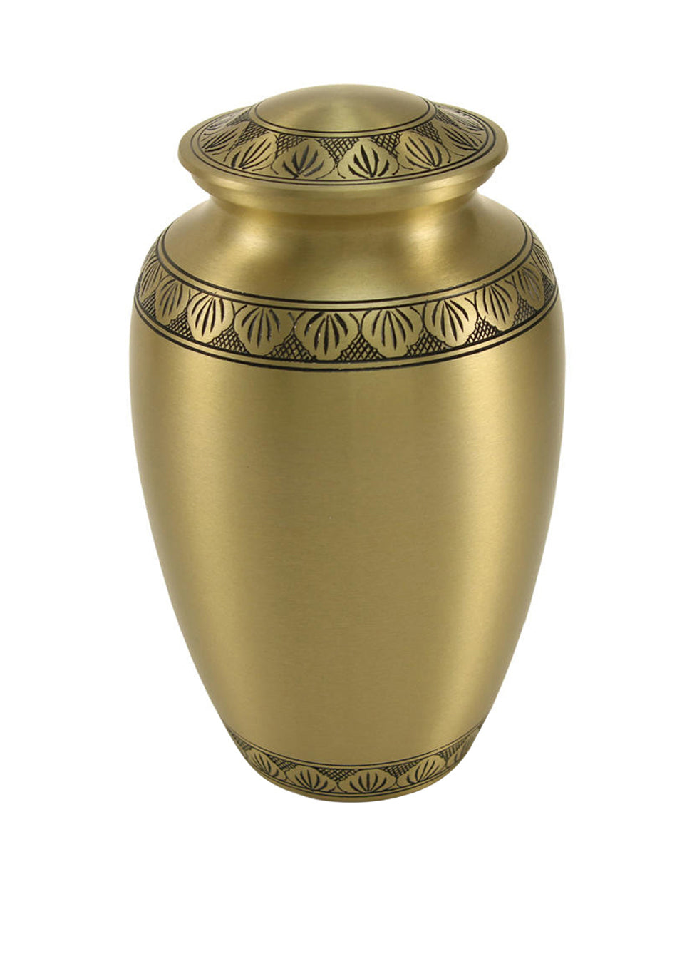 Bronze Leaf Brass Full Size Cremation Urn, Full Size (Adult), 10.4 x 6.1 x 6.1 in
