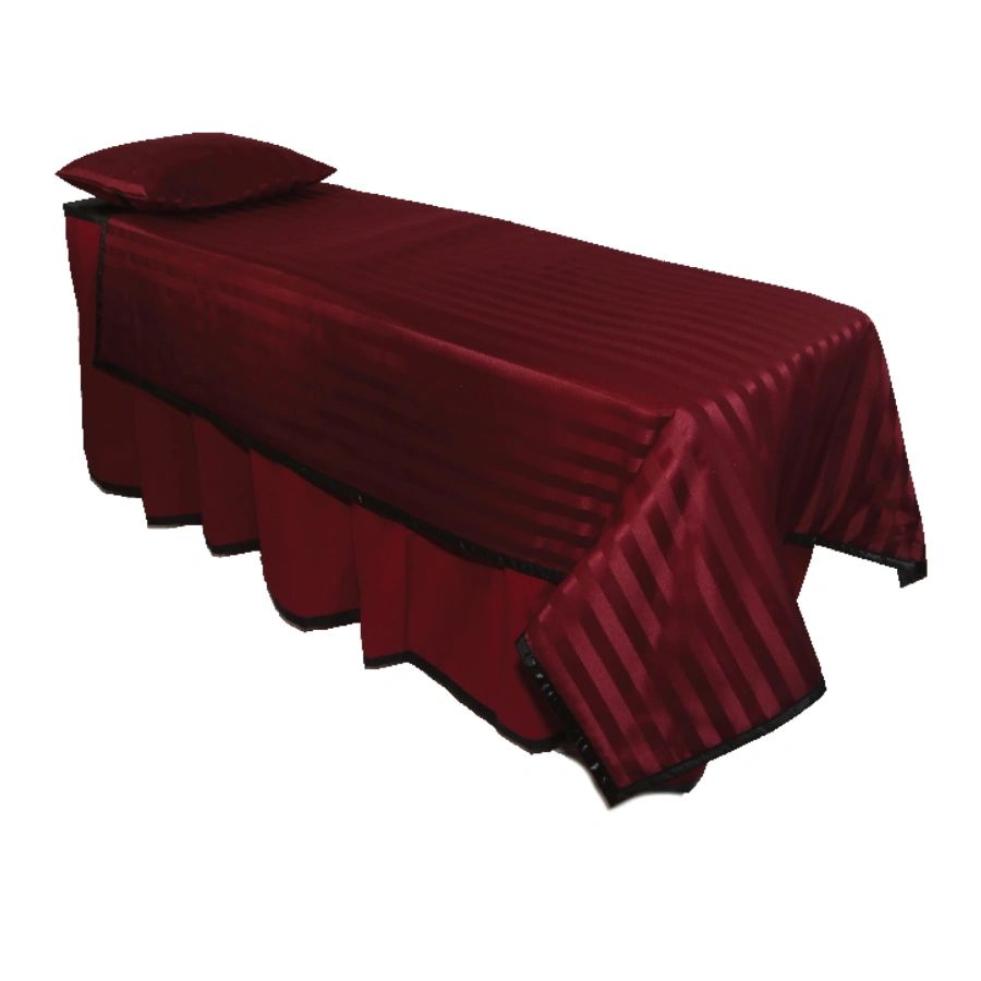 Burgundy Satin Stripe Viewing Set