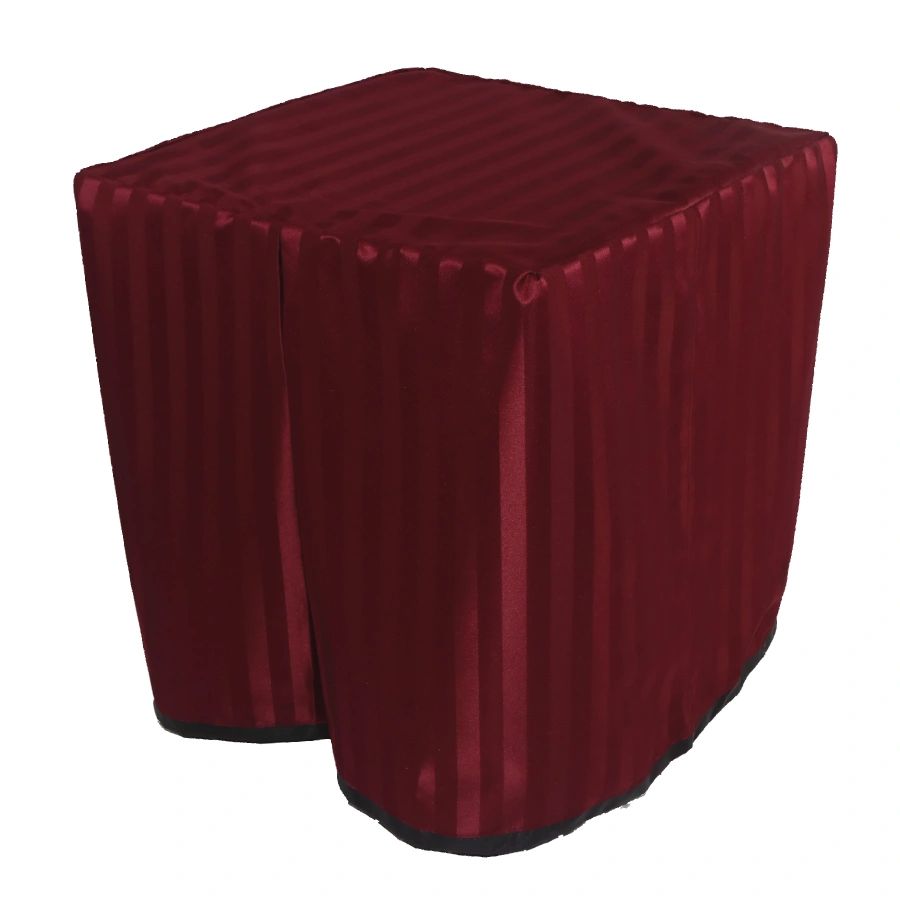 Burgundy Satin Stripe Presentation Table